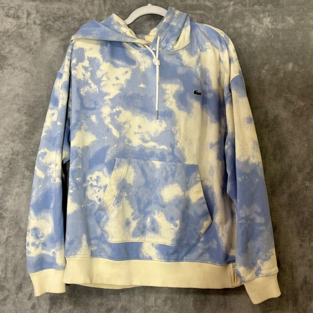 Lacoste Live LOGO tie dye hoodie Men's  SZ 3XL blue